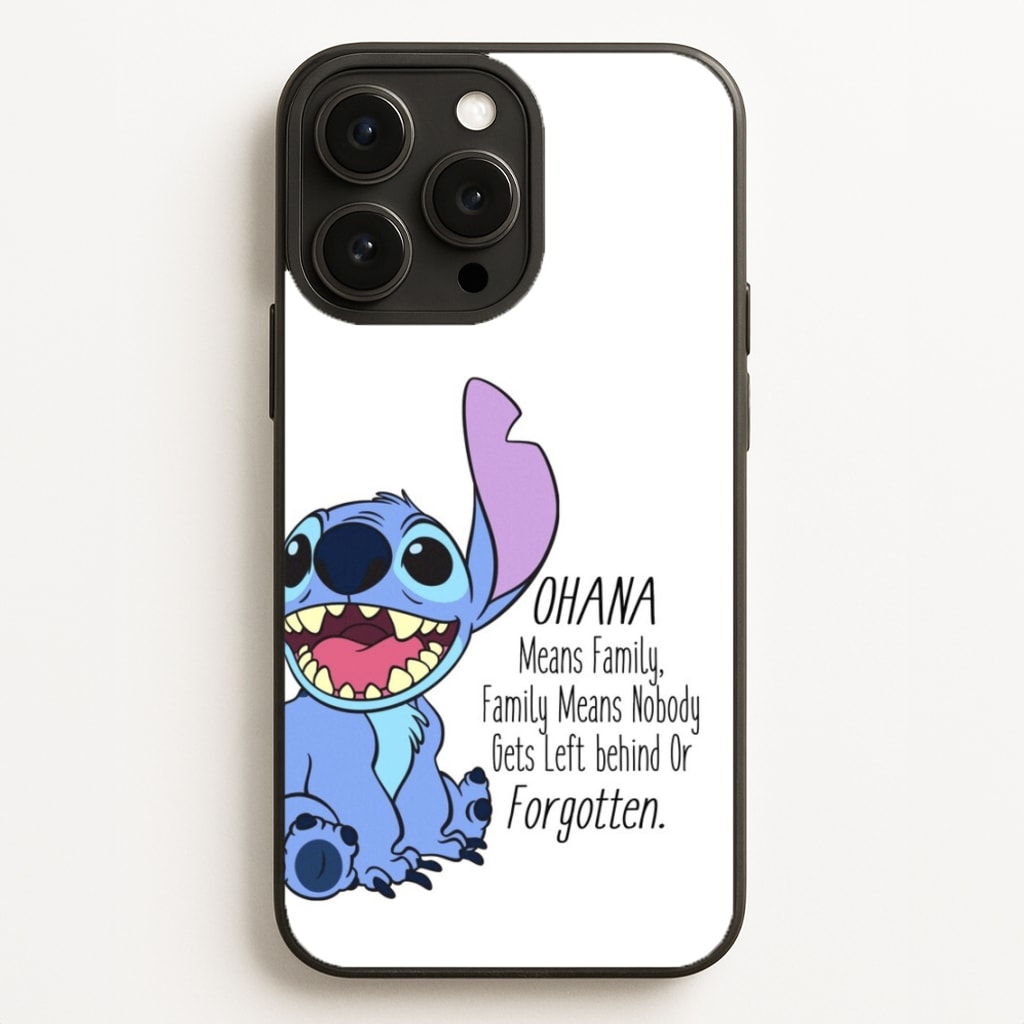 Ohana Means Family - Blue Alien  - Disney Phone Case for iPhone 16 Pro Max