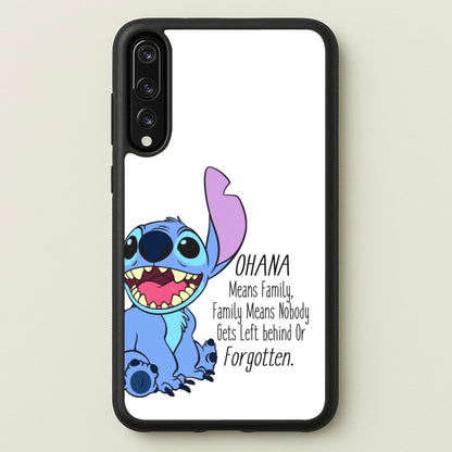 Ohana Means Family - Blue Alien  - Disney Phone Case for Huawei P20 Pro