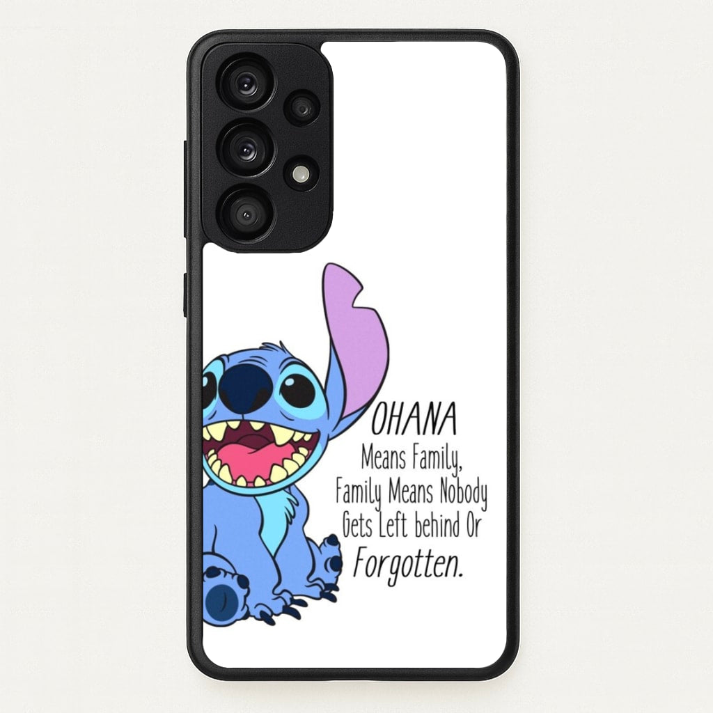 Ohana Means Family - Blue Alien  - Disney Phone Case for Galaxy A53
