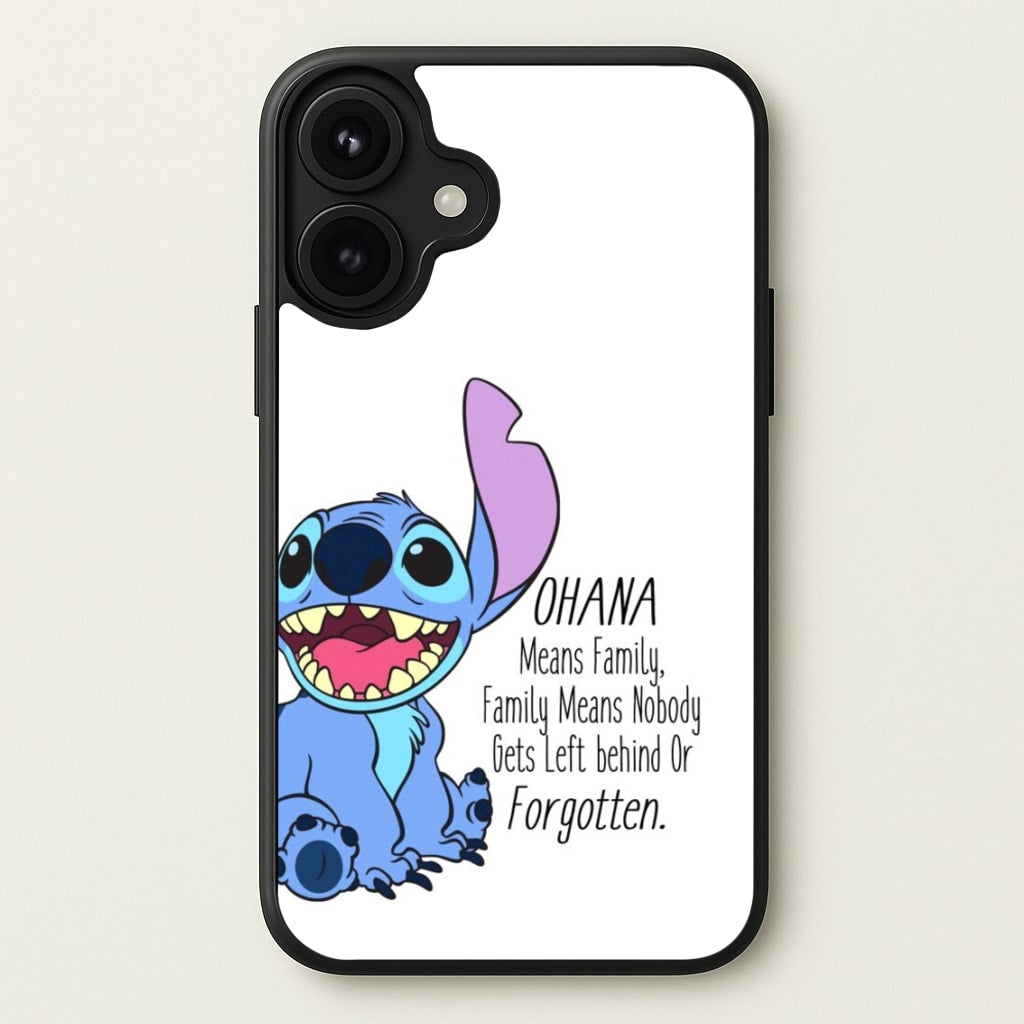 Ohana Means Family - Blue Alien Phone Case for iPhone 17