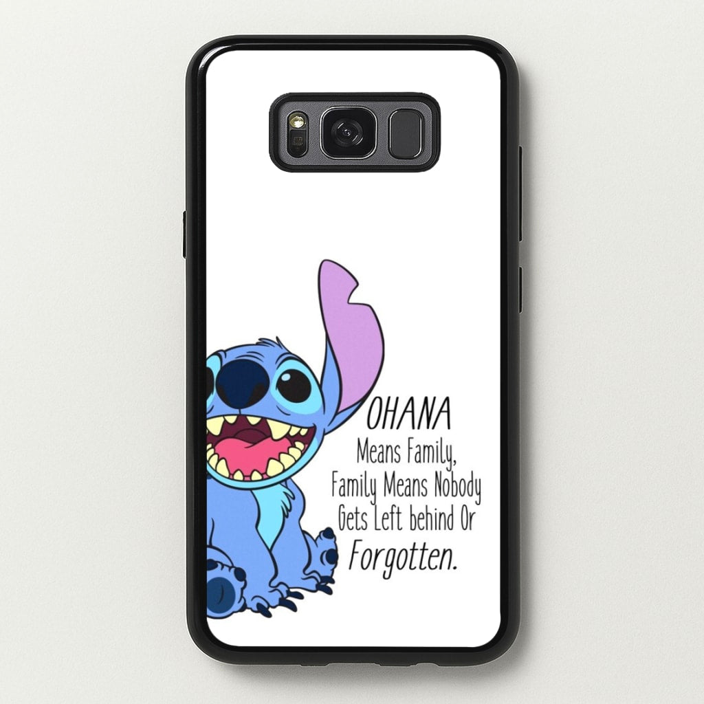 Ohana Means Family - Blue Alien  - Disney Phone Case for Galaxy S8
