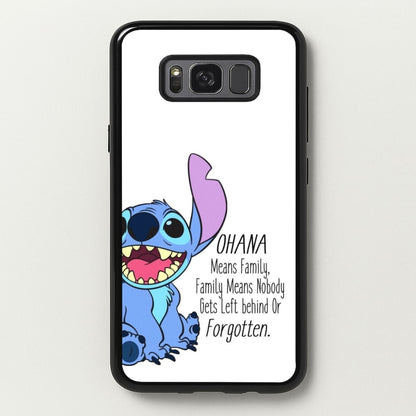 Ohana Means Family - Blue Alien  - Disney Phone Case for Galaxy S8