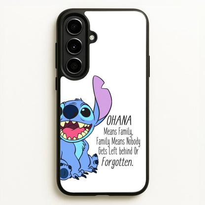Ohana Means Family - Blue Alien  - Disney Phone Case for Galaxy A56