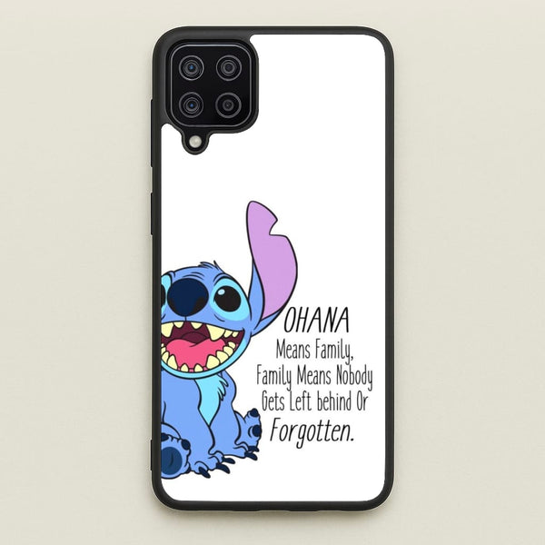Ohana Means Family - Blue Alien  - Disney Phone Case for Galaxy A12
