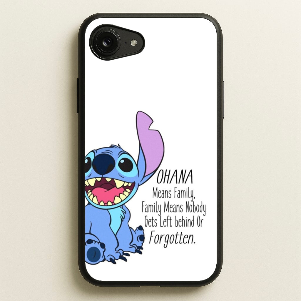 Ohana Means Family - Blue Alien  - Disney Phone Case for iPhone 16e