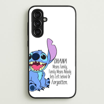 Ohana Means Family - Blue Alien  - Disney Phone Case for Galaxy A16