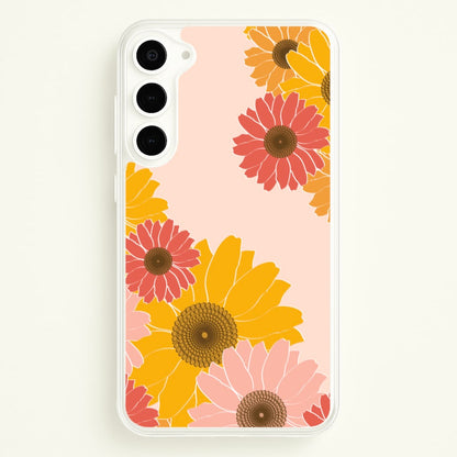 Sunflower Floral Pattern  - Patterns Phone Case for Galaxy S23