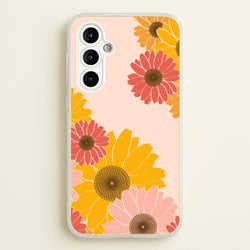 Sunflower Floral Pattern  - Patterns Phone Case for Galaxy A54