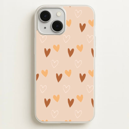 Cute Love Heart Pattern  - Pattern Phone Case for iPhone 13