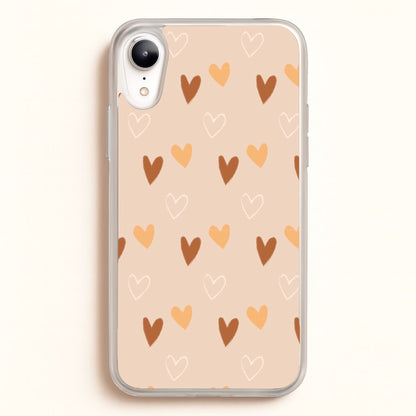 Cute Love Heart Pattern  - Pattern Phone Case for iPhone XR