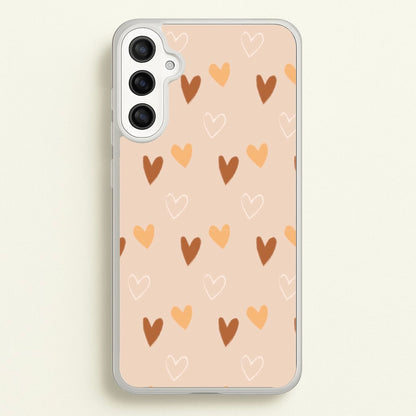 Cute Love Heart Pattern  - Pattern Phone Case for Galaxy A34