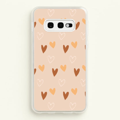Cute Love Heart Pattern  - Pattern Phone Case for Galaxy S10e