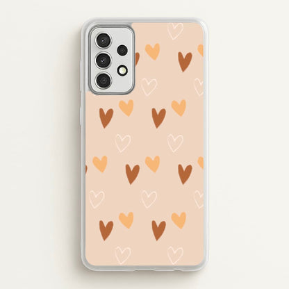 Cute Love Heart Pattern  - Pattern Phone Case for Galaxy A52 / A52s