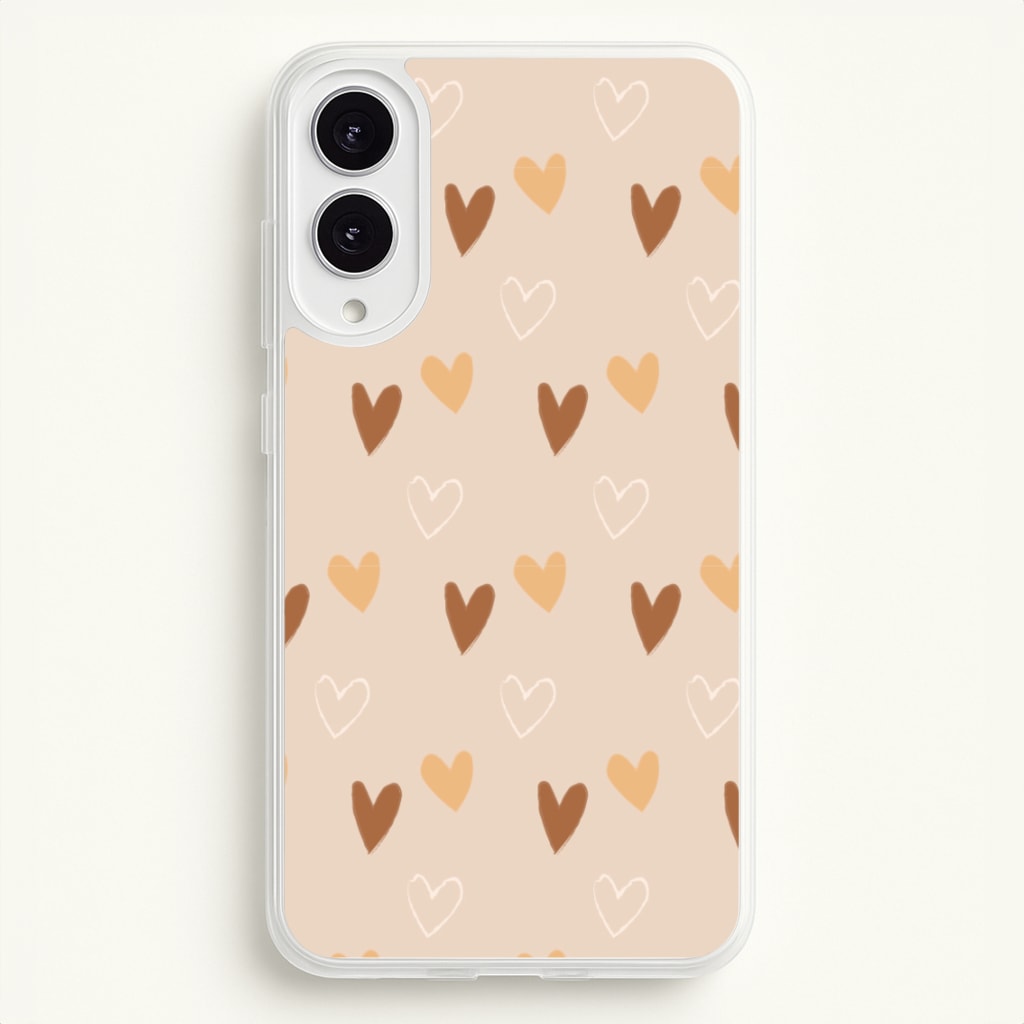 Cute Love Heart Pattern  - Pattern Phone Case for Galaxy S25 Edge