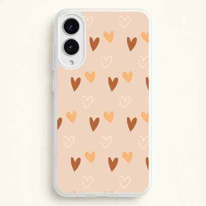 Cute Love Heart Pattern  - Pattern Phone Case for Galaxy S25 Edge