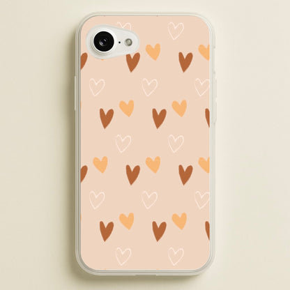 Cute Love Heart Pattern  - Pattern Phone Case for iPhone 16e