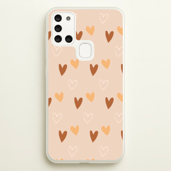 Cute Love Heart Pattern  - Pattern Phone Case for Galaxy A21s