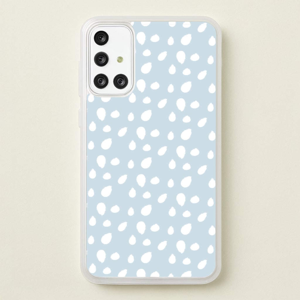 Pastel Blue Dots  - Pattern Phone Case for Galaxy A71