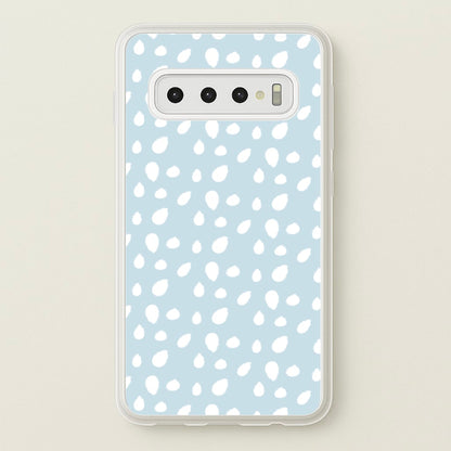 Pastel Blue Dots  - Pattern Phone Case for Galaxy S10 Plus