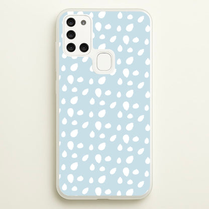 Pastel Blue Dots  - Pattern Phone Case for Galaxy A21s