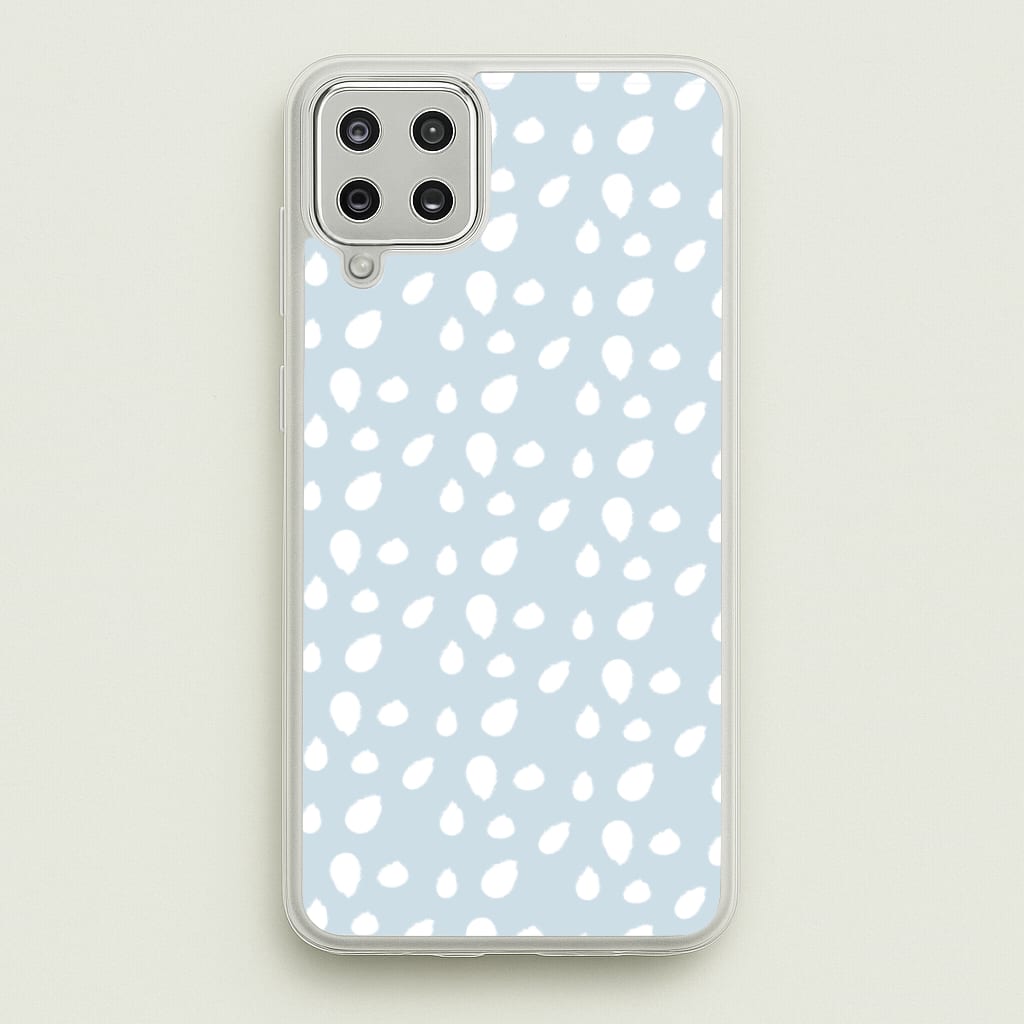 Pastel Blue Dots  - Pattern Phone Case for Galaxy A12