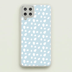 Pastel Blue Dots  - Pattern Phone Case for Galaxy A12