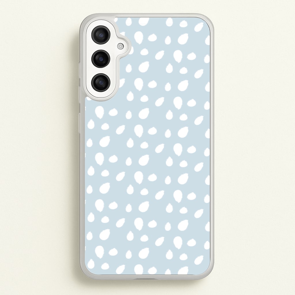 Pastel Blue Dots  - Pattern Phone Case for Galaxy A36