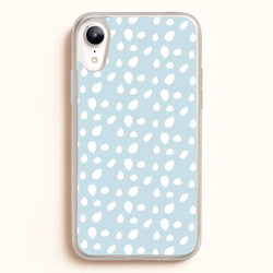 Pastel Blue Dots  - Pattern Phone Case for iPhone XR