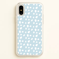 Pastel Blue Dots  - Pattern Phone Case for iPhone X / XS