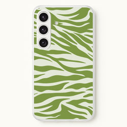 Abstract Green Print  - Abstract Phone Case for Galaxy S24
