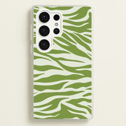 Abstract Green Print  - Abstract Phone Case for Galaxy S25 Ultra