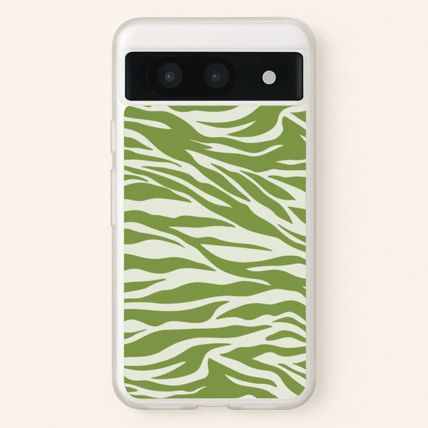 Abstract Green Print  - Abstract Phone Case for Google Pixel 8a