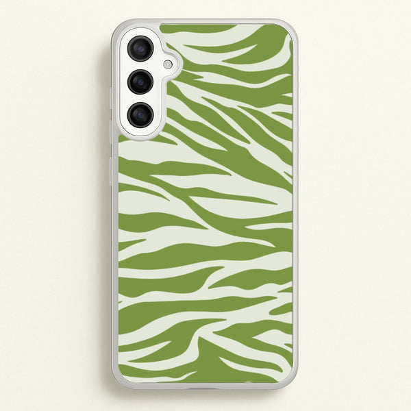 Abstract Green Print  - Abstract Phone Case for Galaxy A34