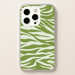 Abstract Green Print  - Abstract Phone Case for iPhone 15 Pro Max