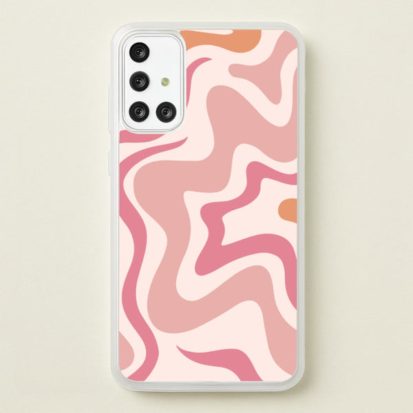 Pink Waves  - Abstract Phone Case for Galaxy A71
