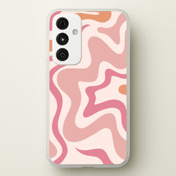 Pink Waves  - Abstract Phone Case for Galaxy A35