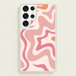 Pink Waves  - Abstract Phone Case for Galaxy S23 Ultra