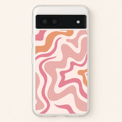Pink Waves  - Abstract Phone Case for Google Pixel 6a