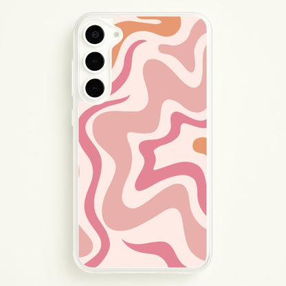 Pink Waves  - Abstract Phone Case for Galaxy S23