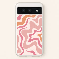 Pink Waves  - Abstract Phone Case for Google Pixel 8a