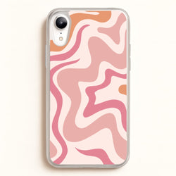 Pink Waves  - Abstract Phone Case for iPhone XR