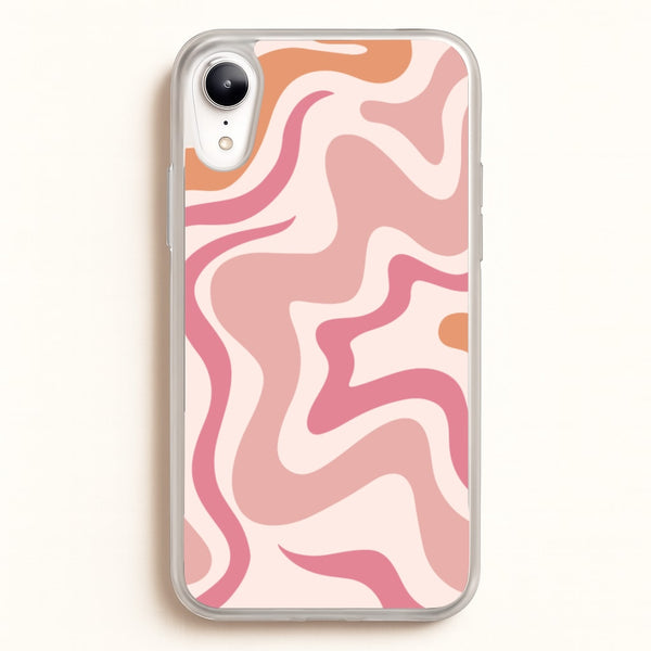Pink Waves  - Abstract Phone Case for iPhone XR