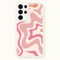 Pink Waves  - Abstract Phone Case for Galaxy S21 Ultra