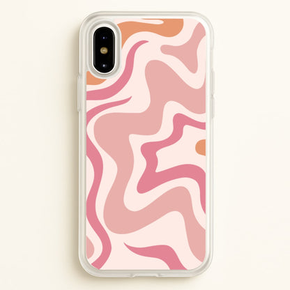 Pink Waves  - Abstract Phone Case for iPhone X / XS