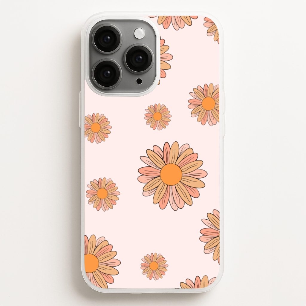 Peach Daisy Phone Case