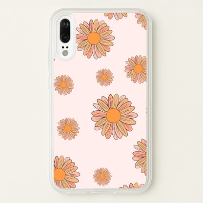 Peach Daisy  - Floral Pattern Phone Case for Huawei P20