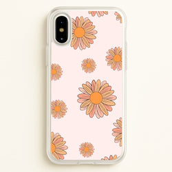 Peach Daisy  - Floral Pattern Phone Case for iPhone X / XS