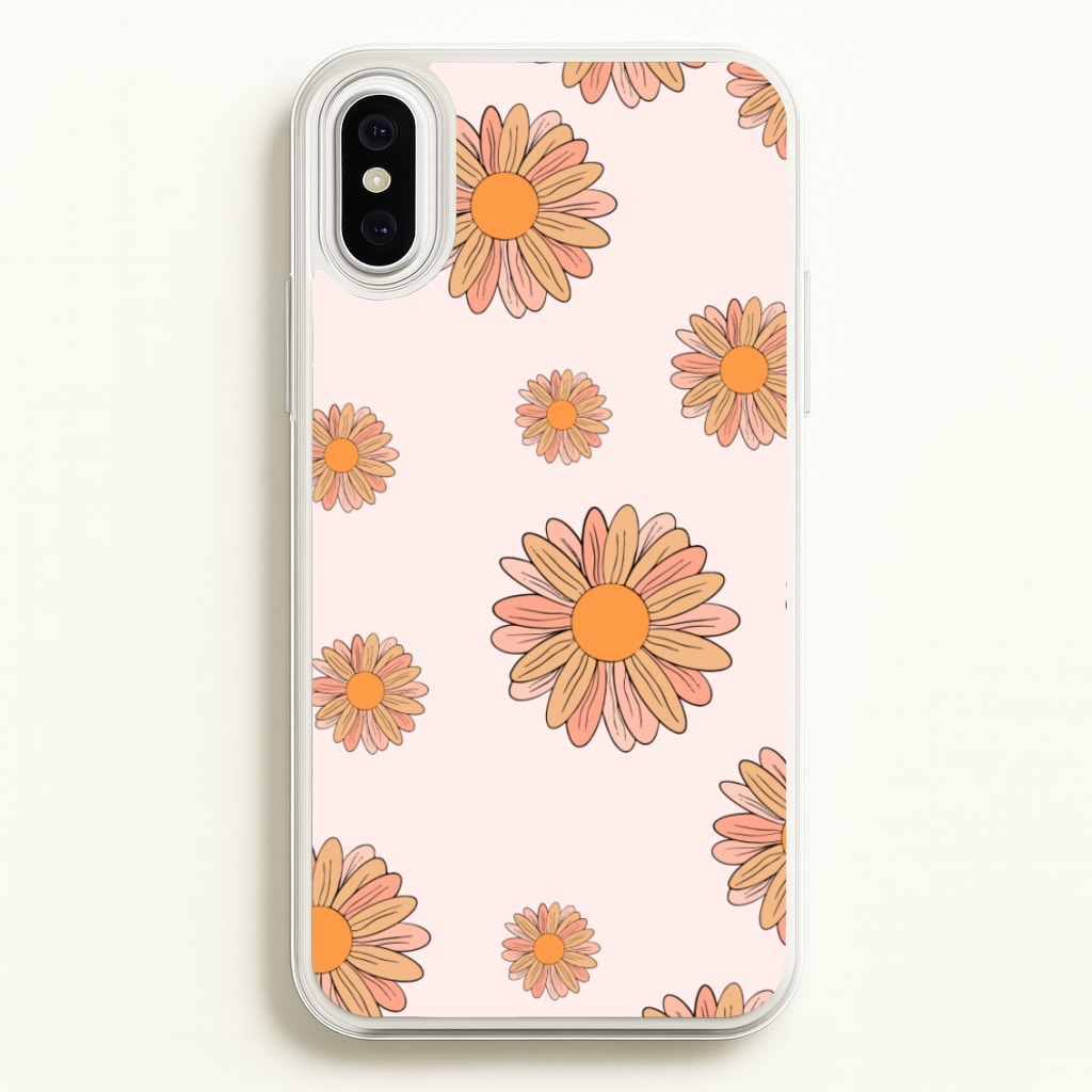 Peach Daisy  - Floral Pattern Phone Case for iPhone XS Max