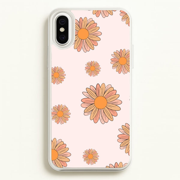 Peach Daisy  - Floral Pattern Phone Case for iPhone XS Max