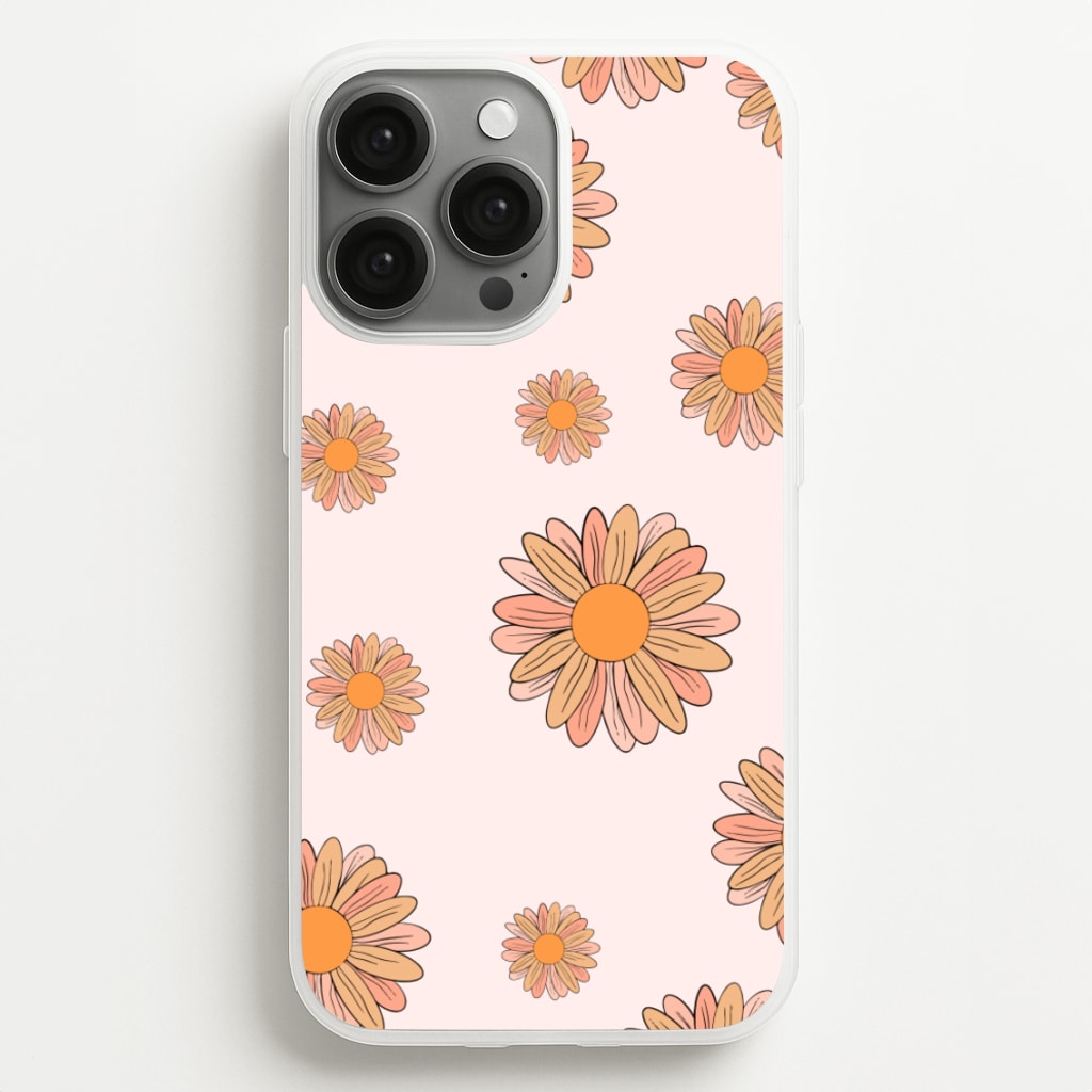 Peach Daisy  - Floral Pattern Phone Case for iPhone 13 Pro Max